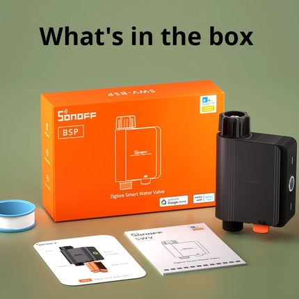 SONOFF SWV Zigbee Smart Water Valve IP55 Automatic Irrigation Easy Install Remote Control Time Schedule via eWeLink Alexa Google