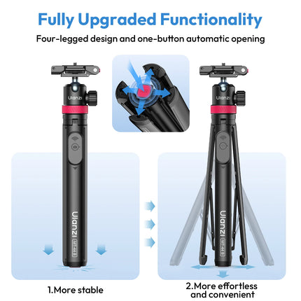 Ulanzi MT-44 B Universal Phone Tripod 1.5M Dual-Camera Setup Selfie Stick With Wireless Bluetooth for Sony Canon iPhone Xiaomi