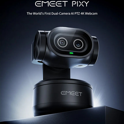 4K Webcam PTZ Web Camera EMEET PIXY Dual-Camera AI Tracking Video Camera for Streaming With SonySensor Gesture Control Autofocus