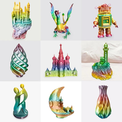 JAYO 3D Printer Filament  PETG PLA HSMPETG PLA PLUS 1.75mm 5Rolls 3D Printing Materials for 100% No Bubble &FDM 3D Pen DIY Gift