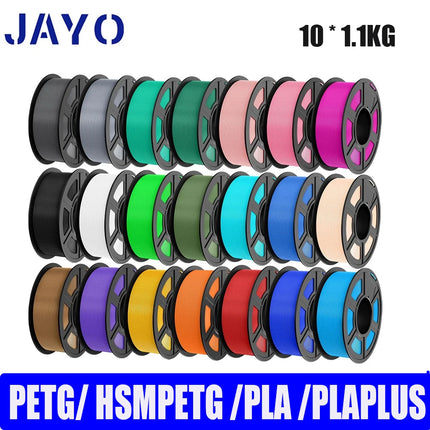 JAYO petg/PLA PLUS/High speed matte PETG /PLA filament 175mm no bubbles smooth multiple colors optional for 3D printing 10Rolls
