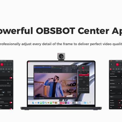 OBSBOT Meet SE 1080P 100FPS Webcam for PC, AI Framing Streaming Camera with 1/2.8" Sensor, Beauty Mode, Gesture Control, HDR
