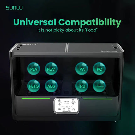 SUNLU S4 3D Filament Dryer Support PLA PETG PLA + 4 Rolls 1KG 1.75/2.85/3MM Filament Gear Easy Operation Free And Fast Shipping