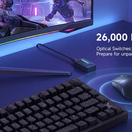 MCHOSE L7 Wireless Gaming Mouse L7 Ultra PAW3395 26K Sensor Dual 8K Polling 39g Ultra-Lightweight2.4GHz RF/BT/Wired Tri-Mode