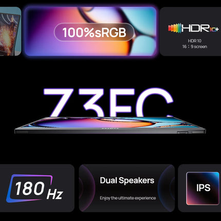 ARZOPA 16.1'' 2.5k Portable Monitor 180hz IPS 16:10 100%sRGB External Monitor for Laptop PS4/5 Switch MAC With HDMI/USB C Z3FC