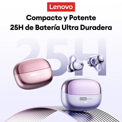 Lenovo LE302 Wireless Bluetooth 6.0 Headset Long Battery Life Sports Ear Clip Earphones HIFI Stereo Noise Cancelling Headphones