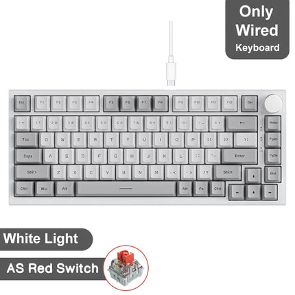 AJAZZ AK820/Pro Wireless Mechanical Keyboard Bluetooth 5.1 2.4G USB-C Wired Hot Swappable RGB Gaming Keyboard Gasket Mount with