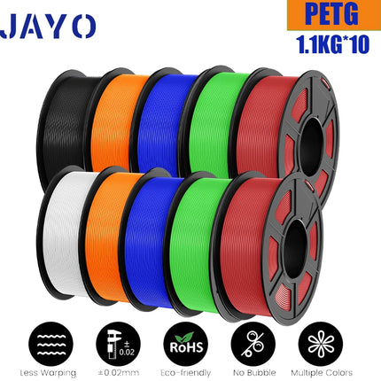 JAYO petg/PLA PLUS/High speed matte PETG /PLA filament 175mm no bubbles smooth multiple colors optional for 3D printing 10Rolls