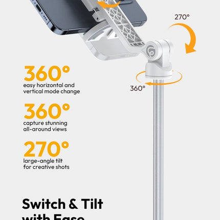 Ulanzi TT88 Overhead Tripod for Phone With Magnetic Clamp Double Cold Shoe Remote Controller Light Desktop Shoot Mantis Bracket