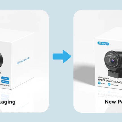 Webcam 4K Streaming Web Camera 1080P 60FPS USB Camera EMEET S600 Autofocus Living Stream Camera With Mics for Tiktok/YouTube