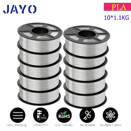 JAYO petg/PLA PLUS/High speed matte PETG /PLA filament 175mm no bubbles smooth multiple colors optional for 3D printing 10Rolls