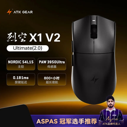 ATK Blazing Sky X1V2/X1 Air+ Wireless Mouse Dual Mode Paw 3950ultra 8k Return Rate Custom Ergonomics E-Sport Gaming Ofiice Mouse