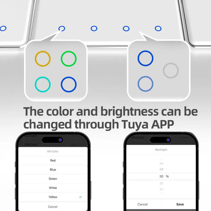 Zemismart Zigbee DIY Name Switch Smart US Touch Light Switch with Horizontal Display Screen Work with Tuya App Alexa Google Home