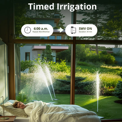 SONOFF SWV Zigbee Smart Water Valve IP55 Automatic Irrigation Easy Install Remote Control Time Schedule via eWeLink Alexa Google