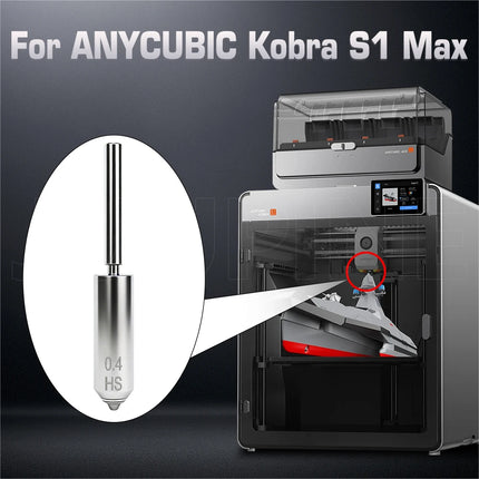 For Anycubic Kobra S1 Max Nozzle with Silicone Sock 0.25 0.4 0.6 0.8 Kobra S1 Max Combo Accessories Extruder Hotend Parts