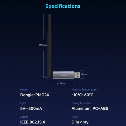 SONOFF Dongle Plus MG24 Zigbee/Thread USB Dongle EFR32MG24 Chip Seamlessly With Multiple Open-source Wide Platforms Zigbee2MQTT