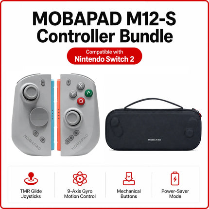 MOBAPAD M12 S/HD Gaming Controller for Nintendo Switch 2 with TMR Sticks, Mechanical Buttons Joypad for Switch2 Console