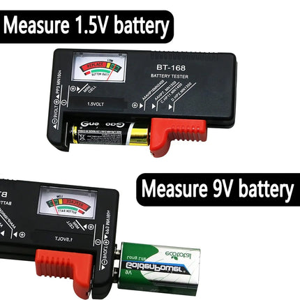 1/2pcs BT-168 Battery Tester, Universal Battery Tester, Battery Tester for Household Battery, Suitable for AAA AA C D 9V 1.5