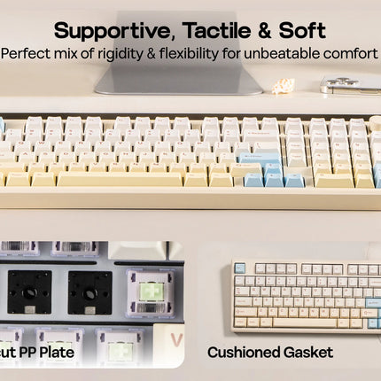 EPOMAKER Galaxy100 Lite QMK/VIA 96% ANSI US Layout Gasket Hot-Swap Wired/2.4GHz/BT Wireless 1800 Aluminum Mechanical Keyboard