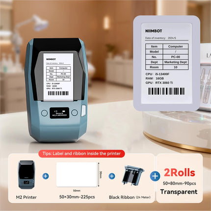 Niimbot M2 Thermal Transfer Label Printer 300 DPI High Definition Wireless 20-50 MM Print Width Label Maker Support Phone/PC