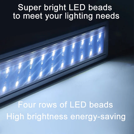Aquarium LED Fish Tank Light, 3 Color Full Spectrum Adjustable Water Plant Lamp, Telescopic Clip-On Light for 18-75cm Aquariums