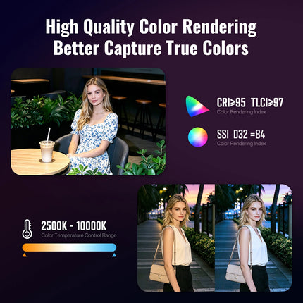 ZHIYUN Official FIVERAY M60 Ultra RGB Fill Light 60W Pocket Video Light 2500K~10000K APP Control For Vlog YouTube Live Streaming