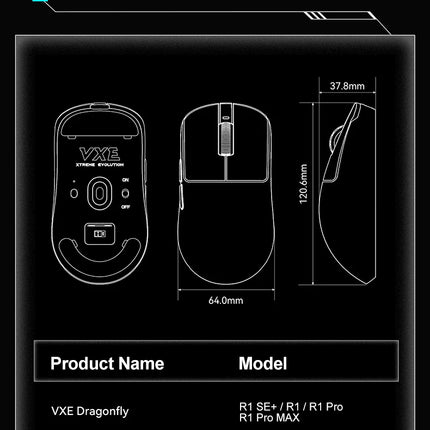 ATK VXE R1 Pro MAX Dragonfly R1 Bluetooth Gaming Mouse PAW3395 2.4G Wireless E-sports Mice Rechargeable Lightweight Ergonomic