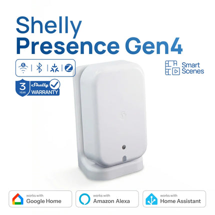 Shelly Presence Gen4 Zigbee Human Presence Detector Matter Smart Home Motion Detection Sensor Luminance Detector Home Automation