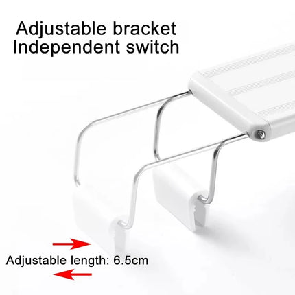 Aquarium LED Fish Tank Light, 3 Color Full Spectrum Adjustable Water Plant Lamp, Telescopic Clip-On Light for 18-75cm Aquariums