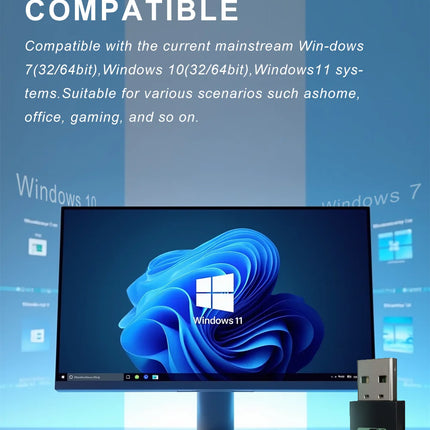 Bluetooth 5.3 AX900 Wifi 6 Adapter Mini USB WIFI 6 Dongle Network Card 2.4GHz Cle Wi-Fi Lan Adapter Driver Free PC Receiver