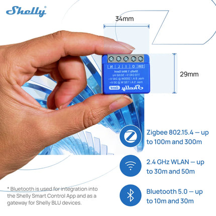 Shelly 1 Mini Gen4 Zigbee Dry Contac Matter Smart Home WiFi Smart Garage Door Smart Life Control Alexa Google Home HomeKit