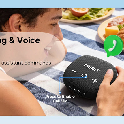 Tribit StormBox Micro 3 Wireless Speaker,13W XBass Sound,BT 6.0, 24H Playtime,IP68,TWS,Strap & Magnetic Mount for Bike/Outdoor