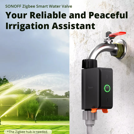 SONOFF SWV Zigbee Smart Water Valve IP55 Automatic Irrigation Easy Install Remote Control Time Schedule via eWeLink Alexa Google