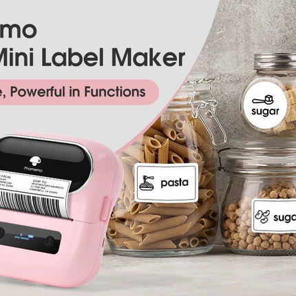 Phomemo M220 Bluetooth Thermal Label Printer 20-75mm Portable 203DPI Label Maker for Barcode Address Mailing File Labels