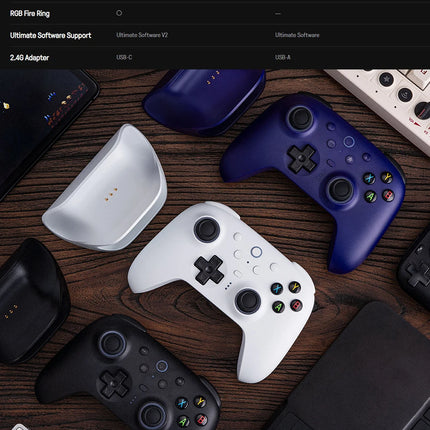 8BitDo Ultimate 2 Wireless 2.4G Gaming Controller with Charging Dock, TMR Joystick Bluetooth Gamepad for PC, Windows ,Android